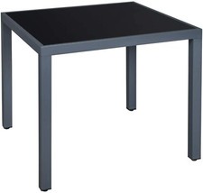 Table de jardin en verre