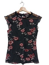 ORSAY Blouse à manches courtes Dames Blouse T EU 36 noir-rouge style décontracté