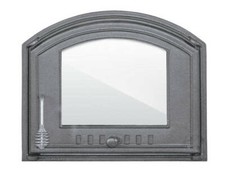 Portes pour Un Four à Pizza en Fonte poêle à Bois 485x410 avec Verre /Droite/