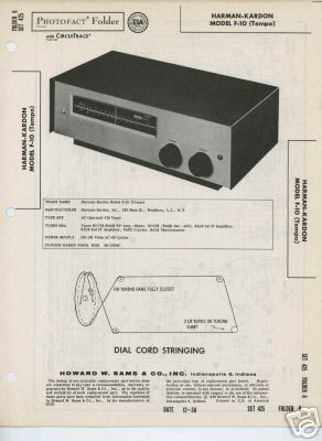Harman kardon tuner sams - harman-kardon, f-10