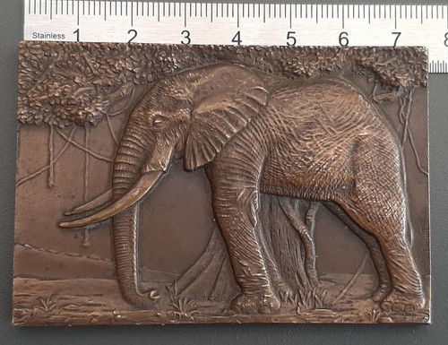 Médaille art déco elephant - médaille,