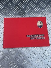 notice - manuel d’utilisation conduite  maserati biturbo spyder - anglais