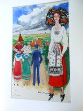 VAN DONGEN KEES - ESTAMPE TYPOGRAPHIE ORIGINALE 1953 - 30 x 24cm "JF D' ALSACE "