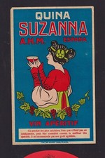 Ancienne étiquette  alcool  BN150776 Quina Suzanna Vin apéritif