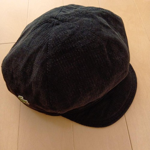 Lacoste men hat black corduroy - black,