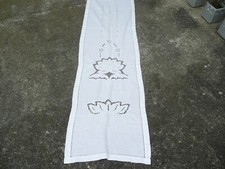 1 rideau ancien en  à coton décors de fleurs époque 1930
