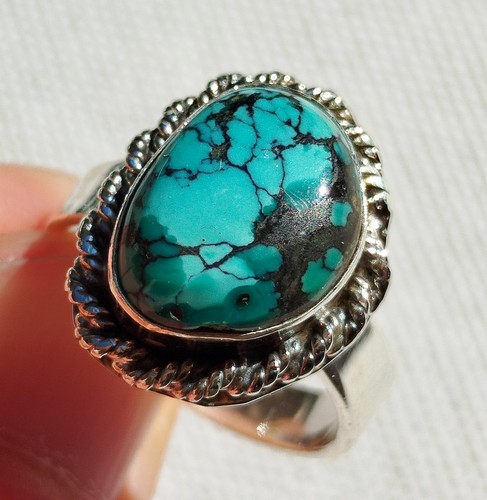 92g bague turquoise tibet - 5,92g,