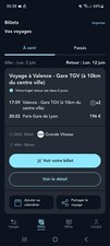 Billets de train Valence/Paris 12 juin