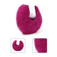 Fil De Laine Angora Doux Et Populaire Mohair Pashm Rouge Foncé Nouveauté