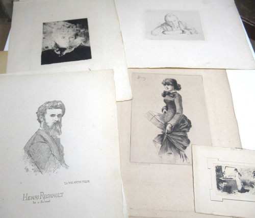 Lot eaux fortes portraits - 6, eaux-fortes