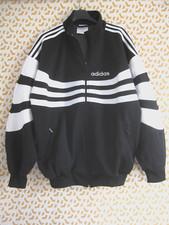 Veste Adidas 90'S noir et Blanc Vintage Jacket tracksuit sport Homme - 180 / L