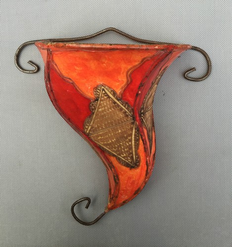 Ancienne applique peau - ancienne, en