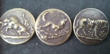 3 Anciens Boutons Vènerie