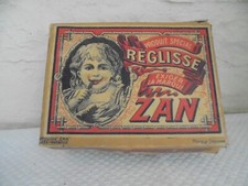 boîte publicitaire ancienne carton Zan réglisse Uzès-Marseille marque déposée