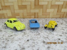 MARX ( 1/60 ? ) : PORSCHE 904 , Volkswagen Coccinelle , et un hot rod
