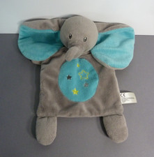 sd. DOUDOU PLAT SIMBA NICOTOY ELEPHANT BLEU GRIS ETOILES - TBE