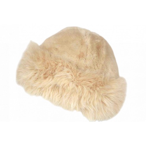 Toque chapka fourrure beige - toque,