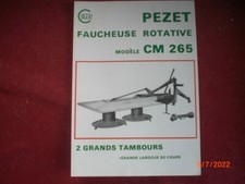 PROSPECTUS   PUBLICITAIRE   FAUCHEUSE   ROTATIVE  PEZET CM 265