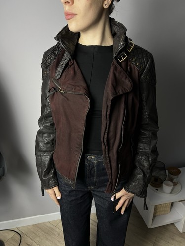 Blouson motard cuir vintage
