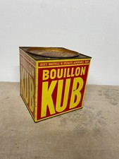 Boîte en métal publicitaire bouillon Kub avec couvercle juste 1 coté peu abimer