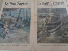 Le Petit Parisien - Journal - Lot 3 numéros différents SCAPHANDRIER Diving Diver