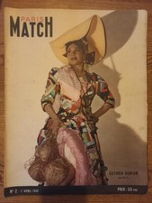 Paris Match Kathrin Dunham n° 2 du 1er Avril 1949- Vintage année 1950