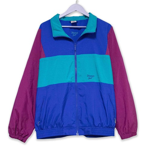 Anorak vintage bleu - anorak, violet
