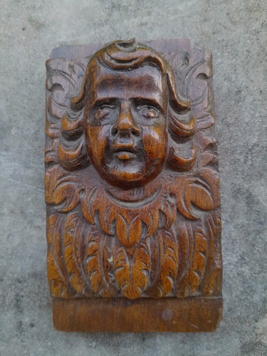 Ancien panneau bois sculpté - ancien,