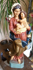 ANCIENNE Sculpture Bois Vierge