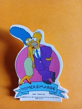VINTAGE 1991 HOMER&MARGE SIMPSON CARDBOARD PINS