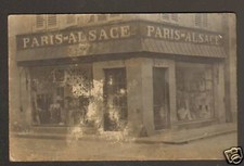 DEVANTURE COMMERCE de MODE "PARIS - ALSACE : S. BLEHLER" Carte-Photo début 1900