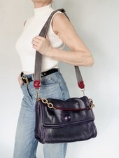 Sac à main anse chaîne oversize LANVIN vintage 1990s/2000s