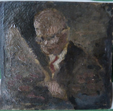 DUGAS-VIALIS - HUILE SUR CARTON ECOLE DES IMPRESSIONNISTES LYONNAIS 18 X 17 CM