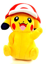 Peluche Pikachu  pokemon Nintendo  TOMY 25 cm chapeau de cendres