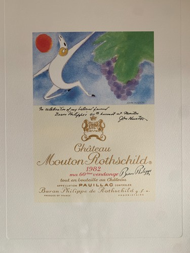 Lithograph print chateau - print,