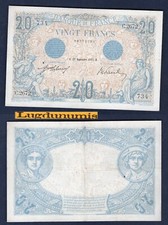 20 Francs Bleu 21/9/1912