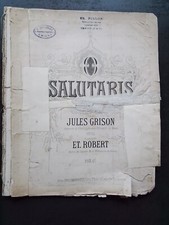 PARTITION  - JULES GRISON -  O SALUTARIS op 12 - Voix Hautbois Basson Orgue