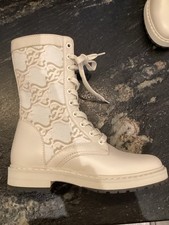 Superbe Et Authentique Bottes Boots Cuir Toile Fendi 35=36 Jamais Porté 