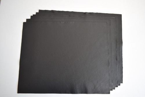 Chute cuir noir grainé - noir,