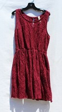 Burgundy Sleeveless Lace