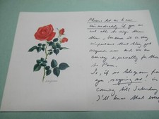 LOTTE GÜNTHART Autographe Signé 1968 PEINTRE SUISSE FLEURS FERNAND LEGER