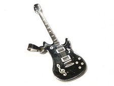 Bijou acier inoxydable pendentif guitare musique  pendant