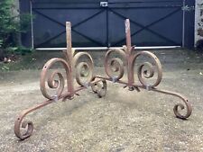 anciennes paire de fortes volutes en fer forgé, marquise, déco portail, autre