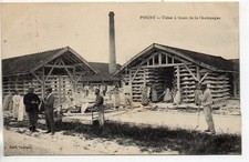 POGNY - Marne - CPA 51 - l' usine à Blanc de la Champagne - beau plan travail