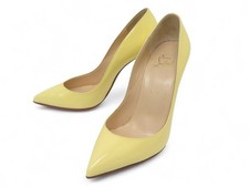 CHAUSSURES CHRISTIAN LOUBOUTIN PIGALLE ESCARPINS 38 CUIR VERNIS JAUNE SHOES 795€