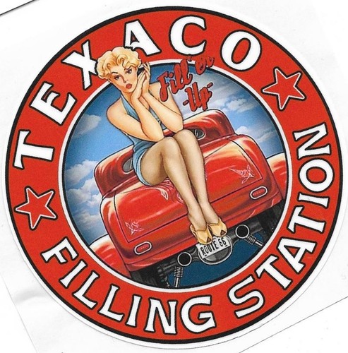 Texaco sticker vinyle - texaco, laminé