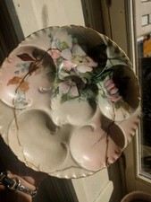 Limoges Havilland Plat À Madeleines Mignardises 1900 Peint À Main Signé Céleste 