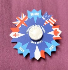 Insigne Broche Bleuet De France 80 Ans Anciens Combattants