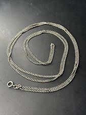 Très Beau Collier Chaîne En Argent Massif 925 Maille Art Nouveau deco sautoir