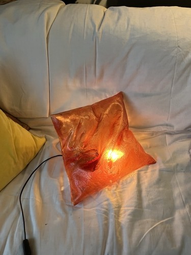 Rare lampe coussin vintage - lampe,
